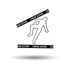 Image showing Crime scene icon