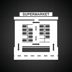 Image showing Supermarket parking square icon