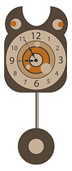 Image showing Clock with pendulum vector or color illustration