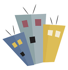 Image showing A group of buildings vector or color illustration