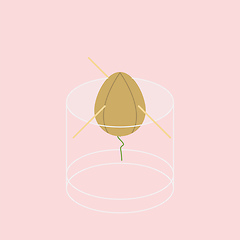 Image showing Clipart of an avocado seed over pink background vector or color 