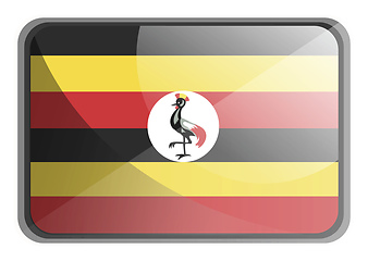Image showing Vector illustration of Uganda flag on white background.