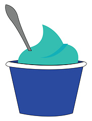 Image showing Ice cream illustration vector on white background 