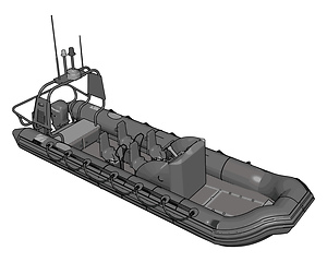 Image showing 3D vector illustration on white background  of a military inflat
