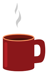 Image showing Image of cup of coffee, vector or color illustration.