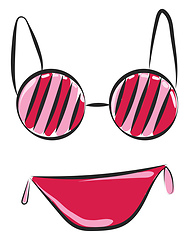 Image showing Swimsuit, vector or color illustration.