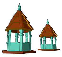 Image showing Two hexagonal structure vector or color illustration