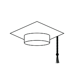 Image showing Graduation cap icon