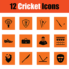 Image showing Cricket icon set