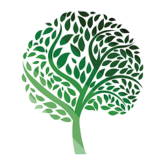 Image showing Ecological tree leaves icon