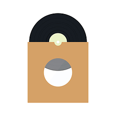 Image showing Vinyl record in envelope icon