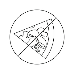 Image showing Prohibited pizza icon