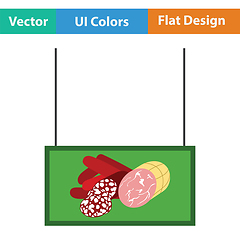 Image showing Sausages market department icon