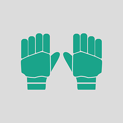 Image showing Pair of cricket gloves icon