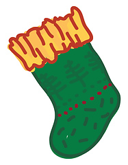 Image showing A sock with yellow border vector or color illustration
