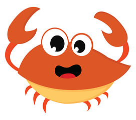 Image showing Orange crab in the sea vector or color illustration