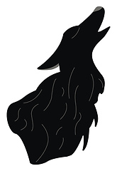 Image showing A howling wolf vector or color illustration