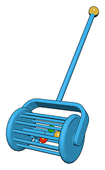 Image showing A blue colored toy picture vector or color illustration