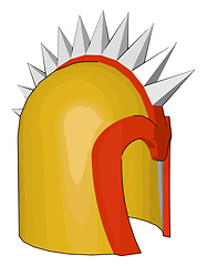 Image showing The medieval head armor vector or color illustration