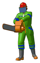 Image showing Worker vector or color illustration