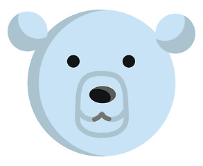 Image showing Polar bear illustration vector on white background 