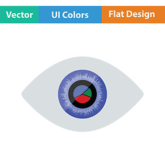 Image showing Eye with market chart inside pupil icon