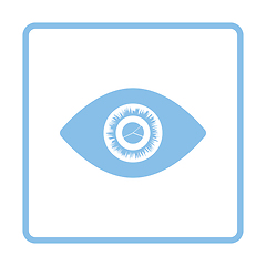 Image showing Eye with market chart inside pupil icon