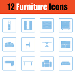 Image showing Home furniture icon set