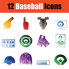 Image showing Baseballl icon set