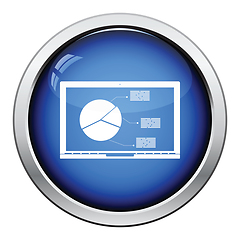 Image showing Laptop with analytics diagram icon