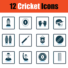 Image showing Cricket icon set