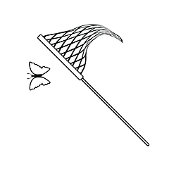 Image showing Icon of butterfly net