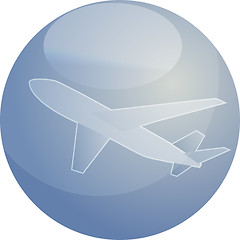 Image showing Air travel airplane illustration