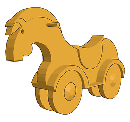 Image showing A riding vehicle toy vector or color illustration