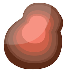 Image showing Brown shaded Material vector color illustration.