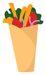 Image showing shawarma, vector or color illustration.