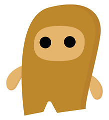 Image showing A brown monster with eyes vector or color illustration