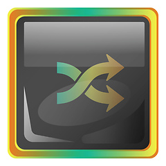 Image showing Shuffle grey vector icon illustration with colorful details on w