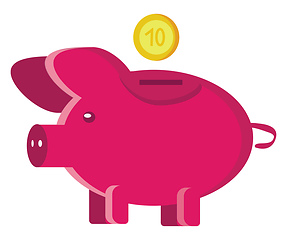 Image showing Investment with piggy bank clipart vector or color illustration
