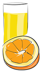 Image showing An orange juice vector or color illustration