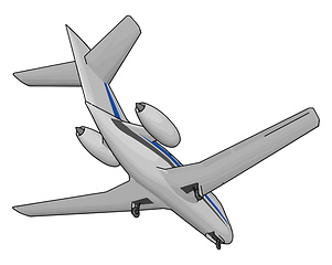 Image showing Airplane its broad spectrum uses vector or color illustration