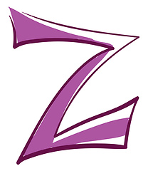 Image showing Letter Z alphabet vector or color illustration