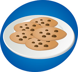 Image showing Chocolate chip cookies