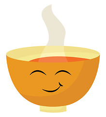 Image showing Hot soup, vector or color illustration.