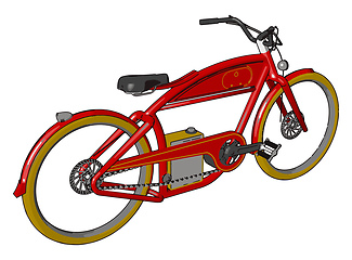 Image showing Bike its components vector or color illustration