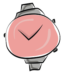 Image showing Pink watch vector illustration 