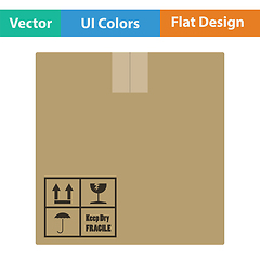 Image showing Cardboard package box icon