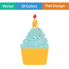 Image showing First birthday cake icon