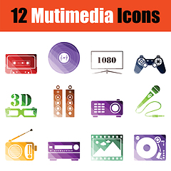 Image showing Multimedia icon set