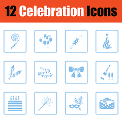 Image showing Set of celebration icons